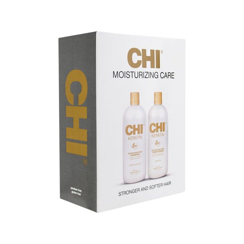 CHI Keratin Moisturizing Hair Care Liter Duo- Shampoo & Conditioner 32oz
